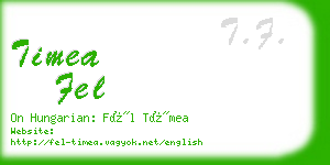 timea fel business card